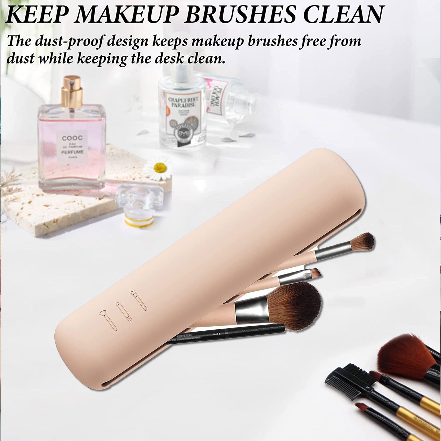 Silicone Makeup Brush Storage Bag Waterproof Makeup Brush Travel Holder Magnetic Portable Cosmetic Bag Multipurpose Silicone Makeup Brush Storage Bag Waterproof Makeup Brush Travel Holder Magnetic Portable Cosmetic Bag Multipurpose