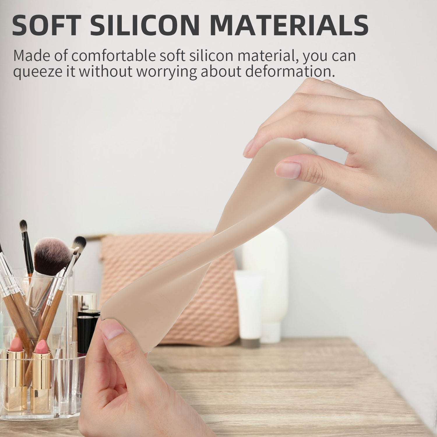 Silicone Makeup Brush Storage Bag Waterproof Makeup Brush Travel Holder Magnetic Portable Cosmetic Bag Multipurpose Silicone Makeup Brush Storage Bag Waterproof Makeup Brush Travel Holder Magnetic Portable Cosmetic Bag Multipurpose