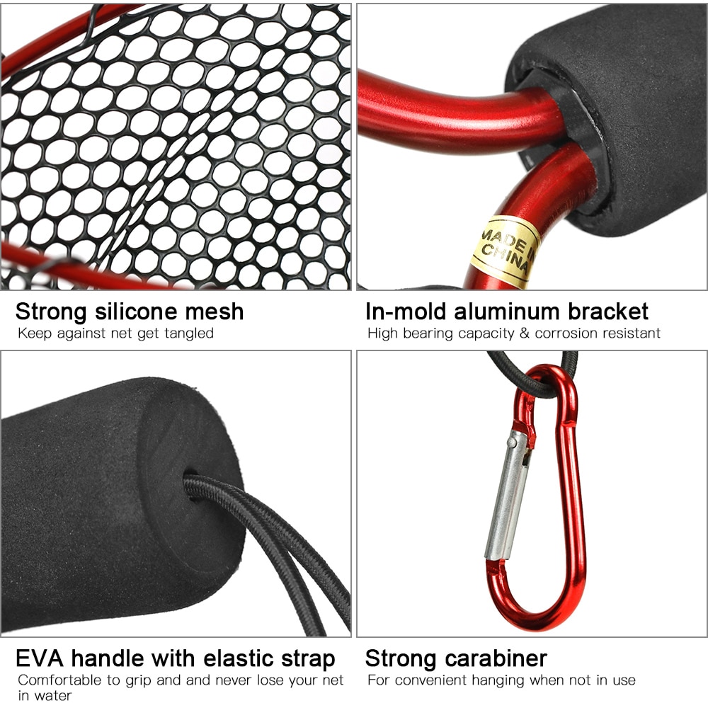 Silicone Mesh Fishing Landing Net Silicone Mesh Fishing Landing Net