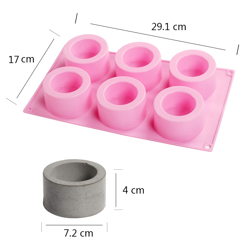 Silicone Molds for Planters 6-Cavity Mold