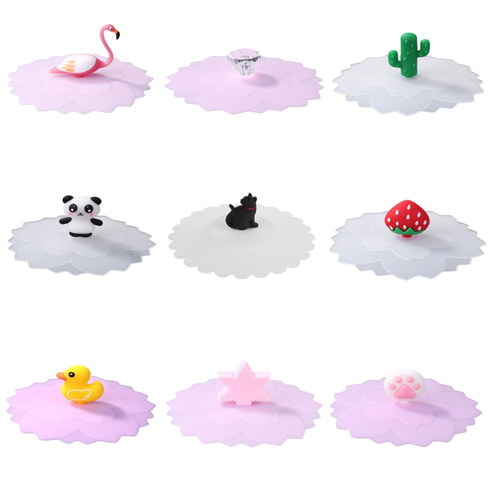 Silicone Mug Lid Cute Dustproof Cover Silicone Mug Lid Cute Dustproof Cover