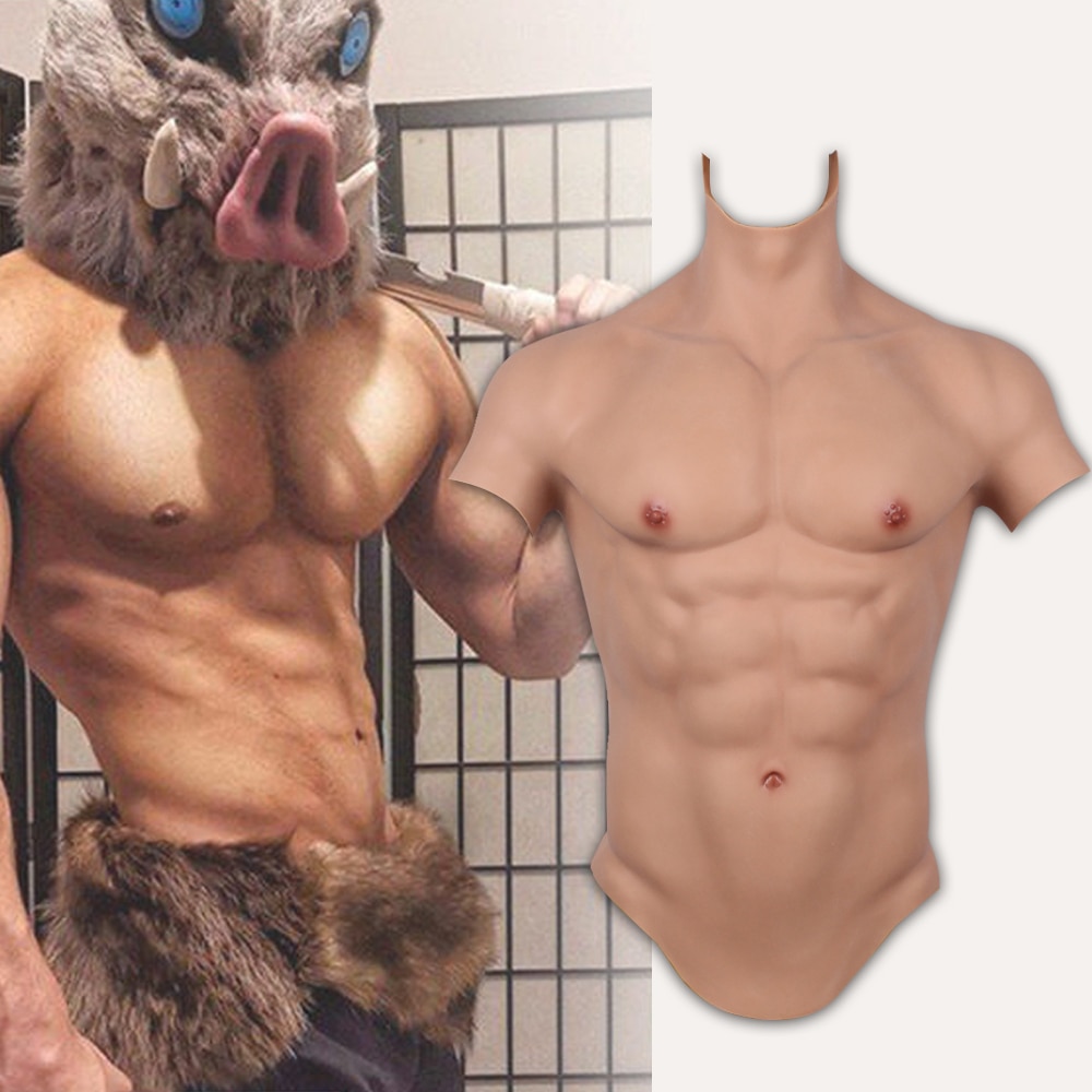 Silicone Muscle Suit Male Fake Belly