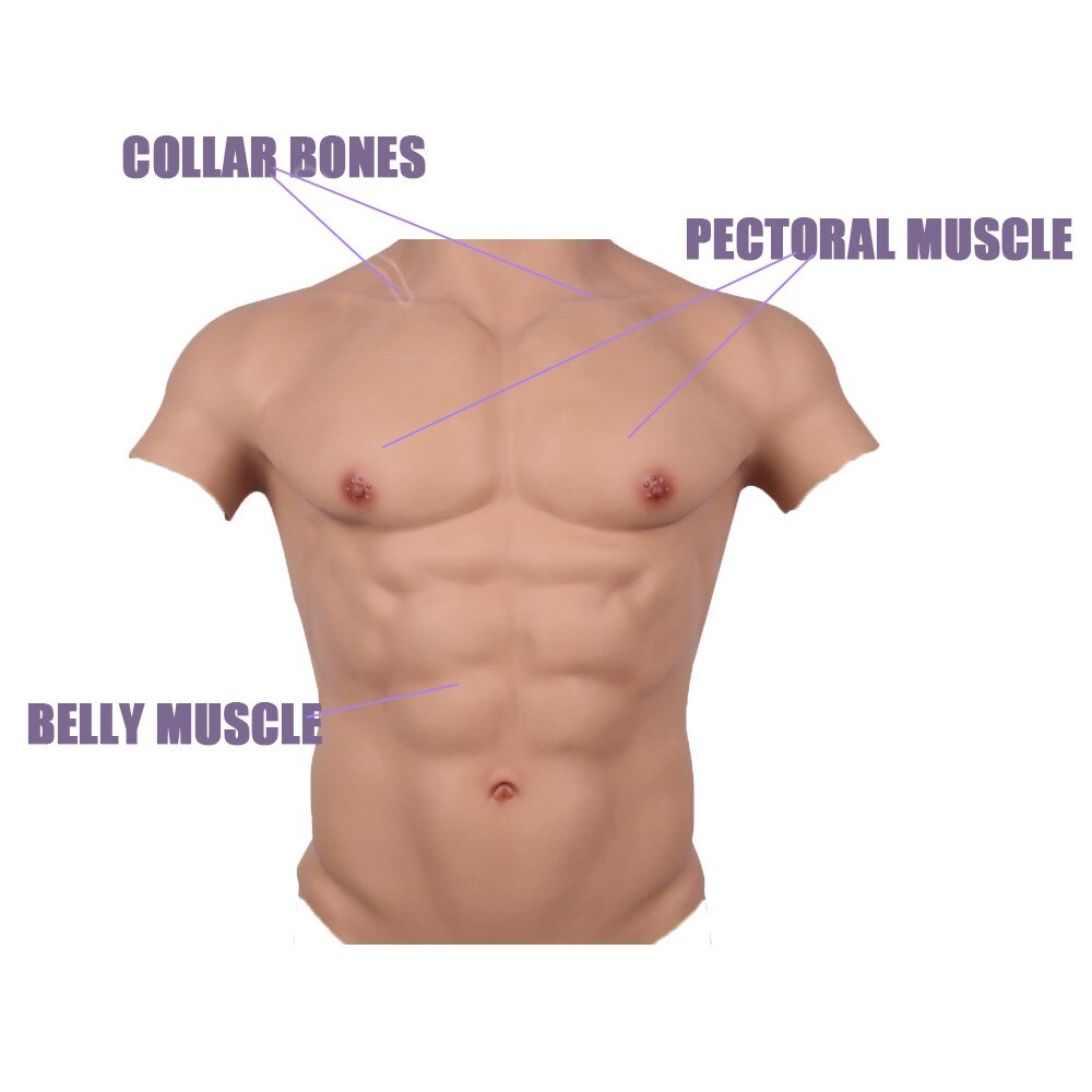 Silicone Muscle Suit Male Fake Belly