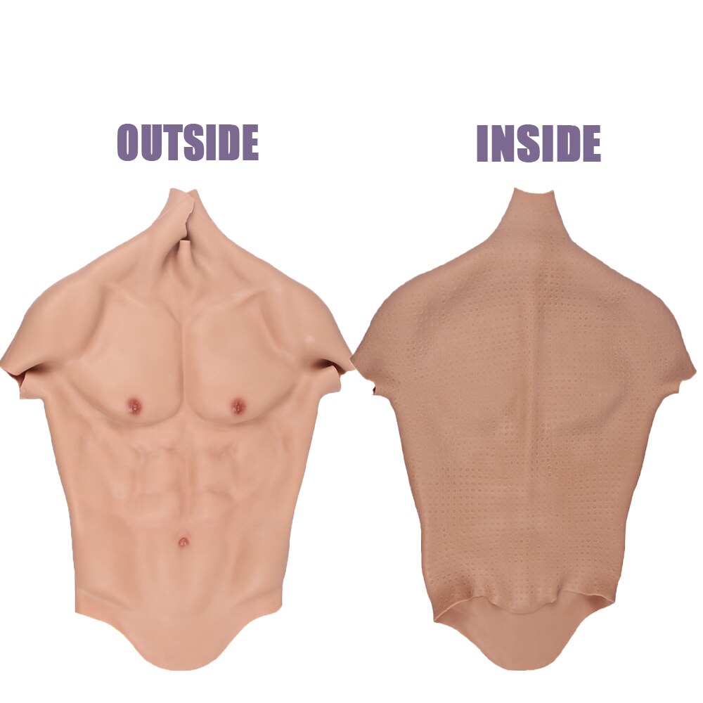 Silicone Muscle Suit Male Fake Belly
