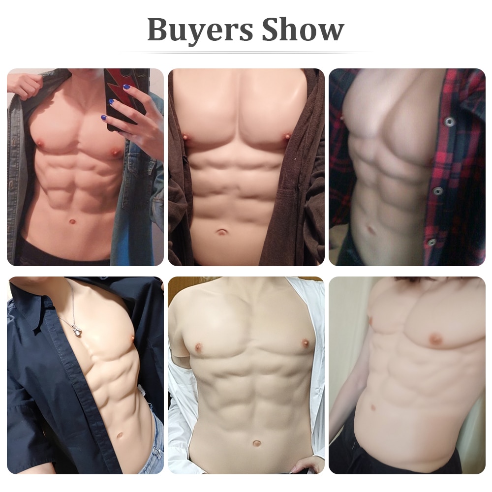 Silicone Muscle Suit Male Fake Belly