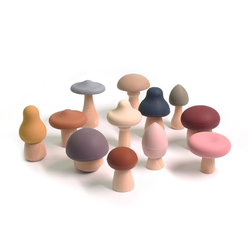 Silicone Mushroom Teething Toys (12pcs)