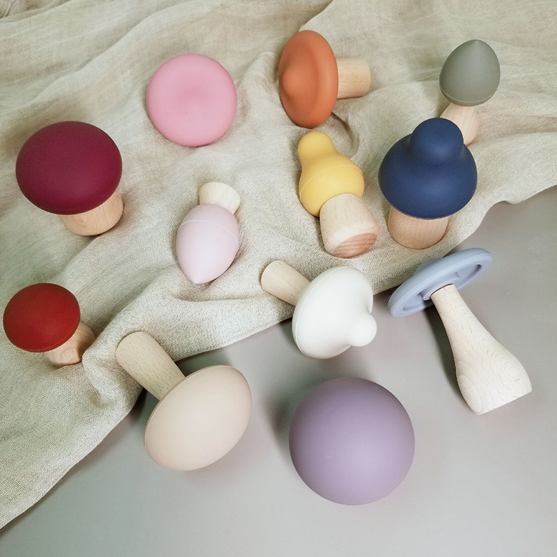 Silicone Mushroom Teething Toys (12pcs) Silicone Mushroom Teething Toys (12pcs)