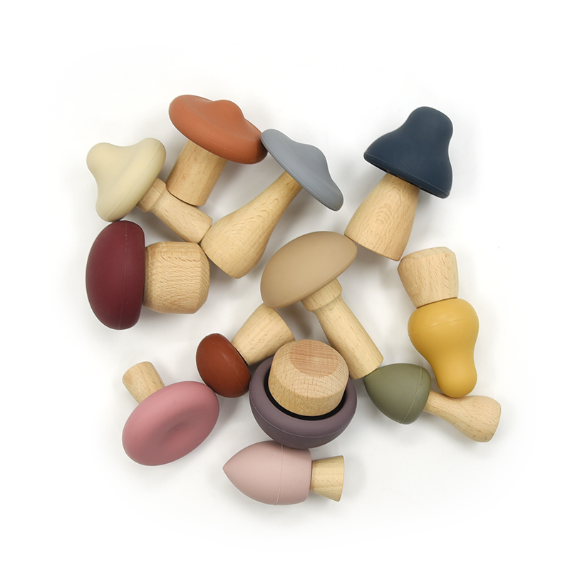 Silicone Mushroom Teething Toys (12pcs) Silicone Mushroom Teething Toys (12pcs)