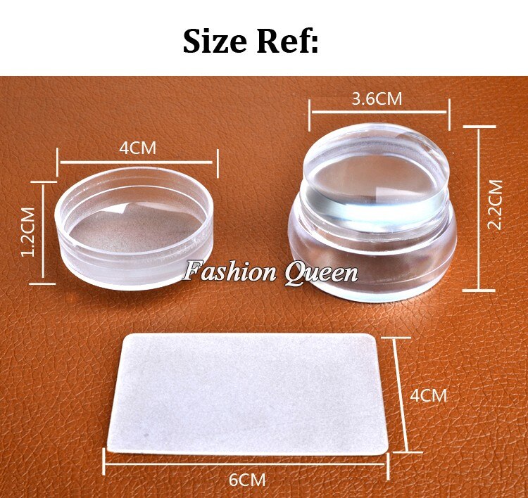Silicone Nail Stamper with Scraper Silicone Nail Stamper with Scraper
