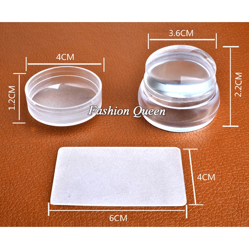Silicone Nail Stamper with Scraper Silicone Nail Stamper with Scraper