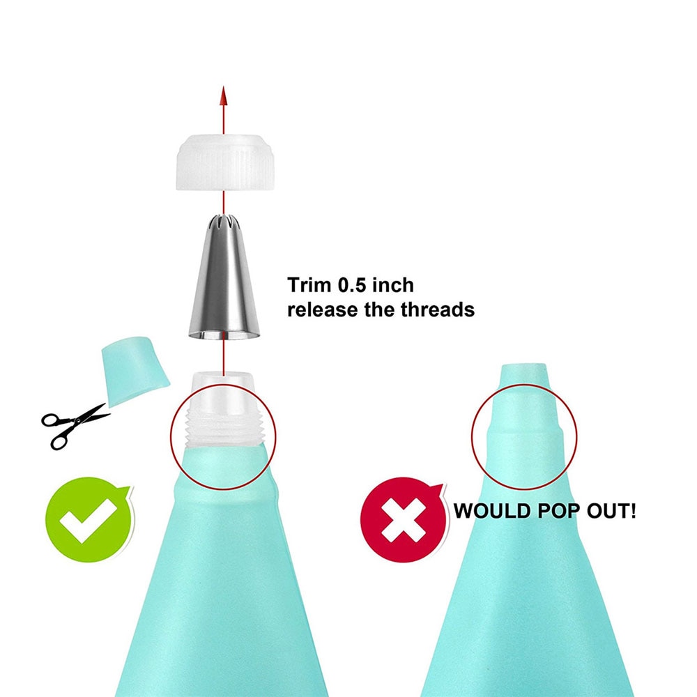 Silicone Pastry Bags with Piping Nozzles Silicone Pastry Bags with Piping Nozzles