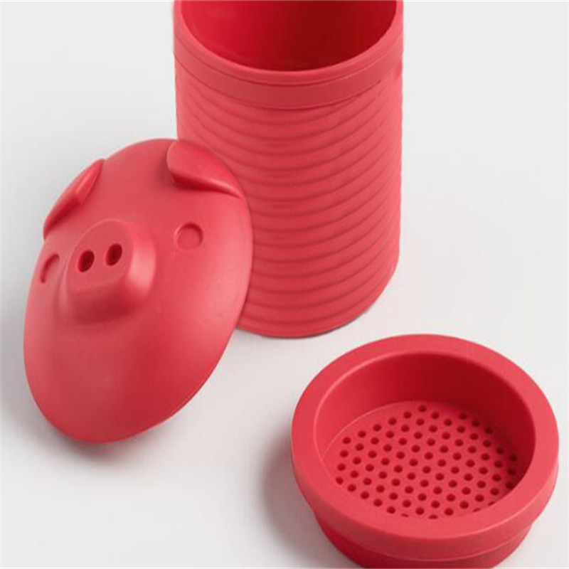 Silicone Pig Bacon Drippings Container