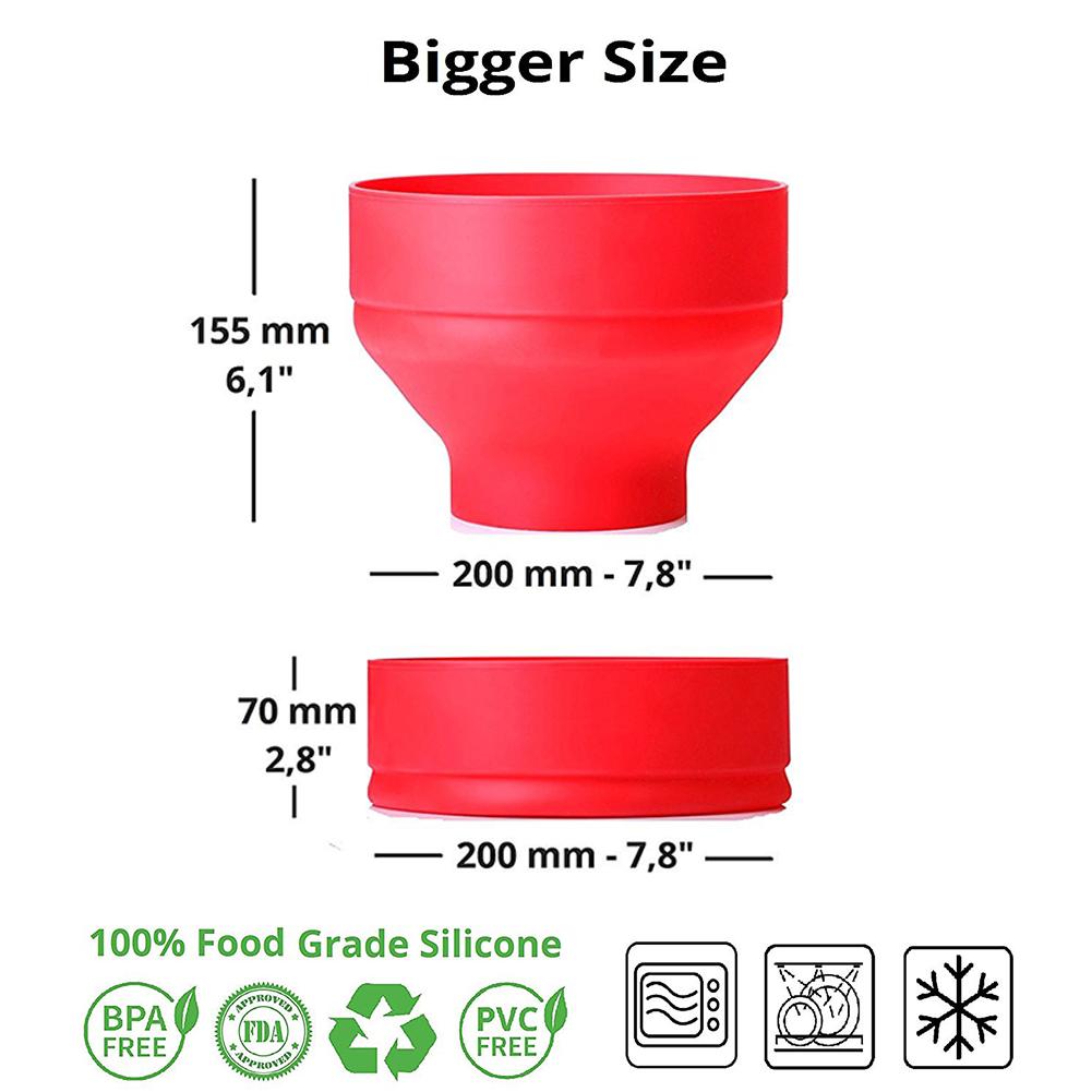 Silicone Popcorn Bowl Microwavable Bucket