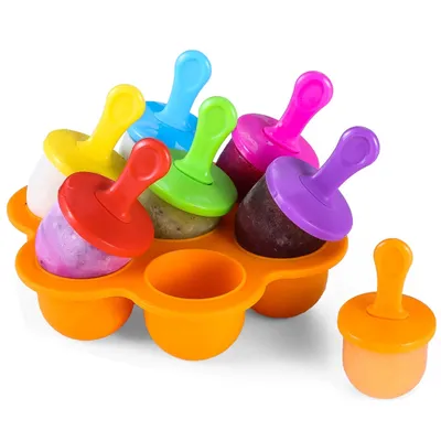 Silicone Popsicle Mold 7-Slot Container