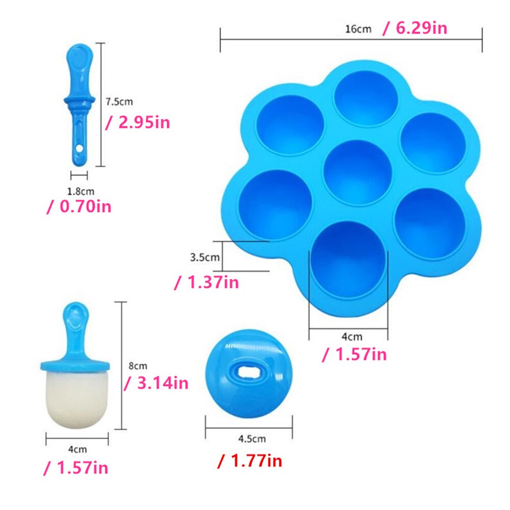 Silicone Popsicle Mold 7-Slot Container Silicone Popsicle Mold 7-Slot Container