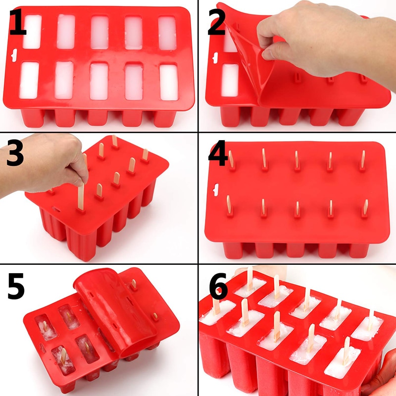 Silicone Popsicle Tray with Lid Silicone Popsicle Tray with Lid