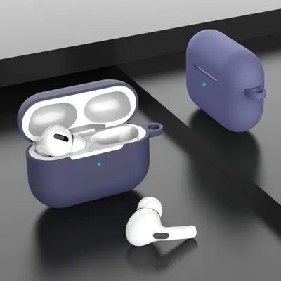 Silicone Protective Case for AirPods Pro Solid Color Apple Bluetooth Headset Soft Case Protective Cover