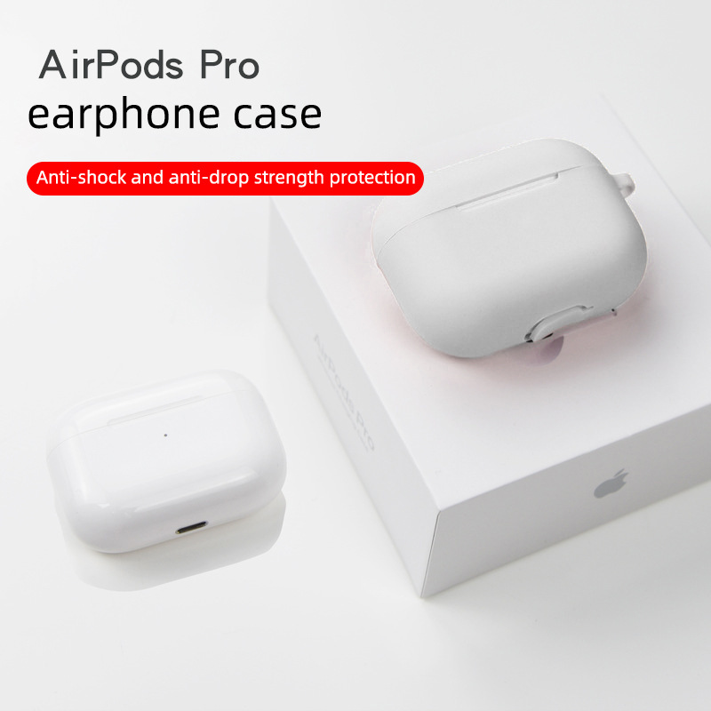 Silicone Protective Case for AirPods Pro Solid Color Apple Bluetooth Headset Soft Case Protective Cover Silicone Protective Case for AirPods Pro Solid Color Apple Bluetooth Headset Soft Case Protective Cover