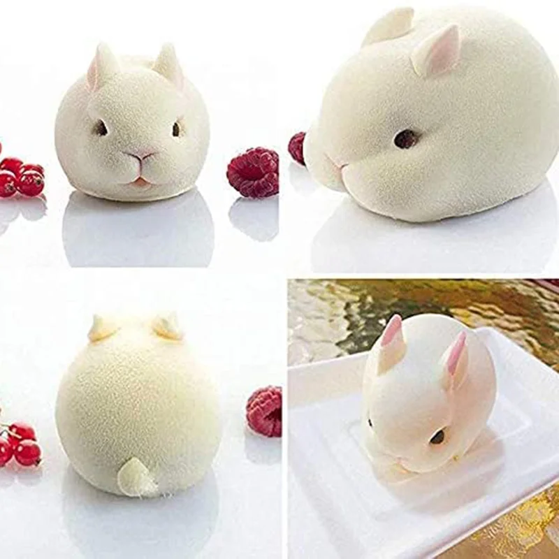 Silicone Rabbit Mold Fondant Bunny Mold Chocolate Cake Mold 6-cavity Mousse Cake Decoration Dessert Baking Mold DIY Silicone Rabbit Mold Fondant Bunny Mold Chocolate Cake Mold 6-cavity Mousse Cake Decoration Dessert Baking Mold DIY
