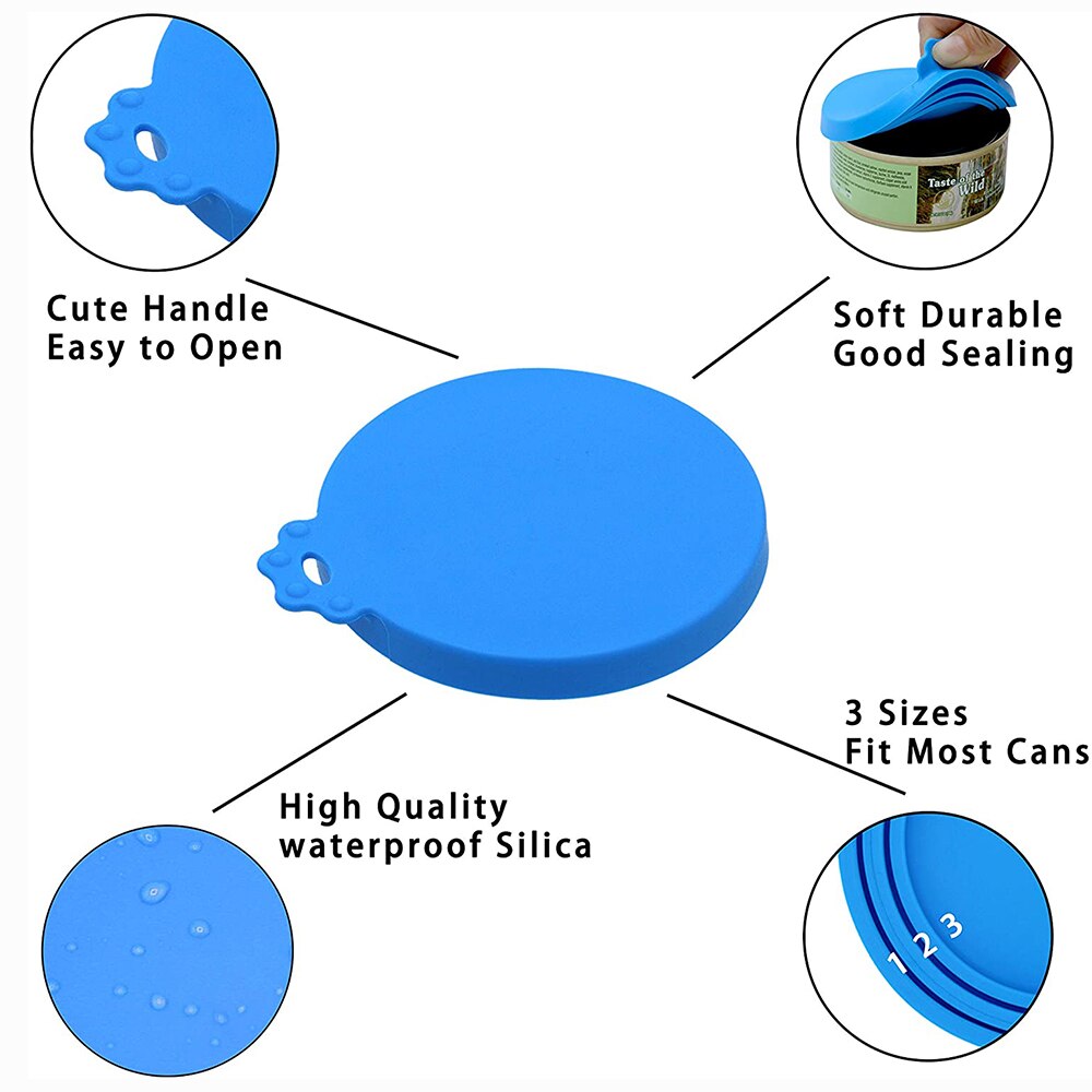 Silicone Reusable Cat Food Can Cover Silicone Reusable Cat Food Can Cover