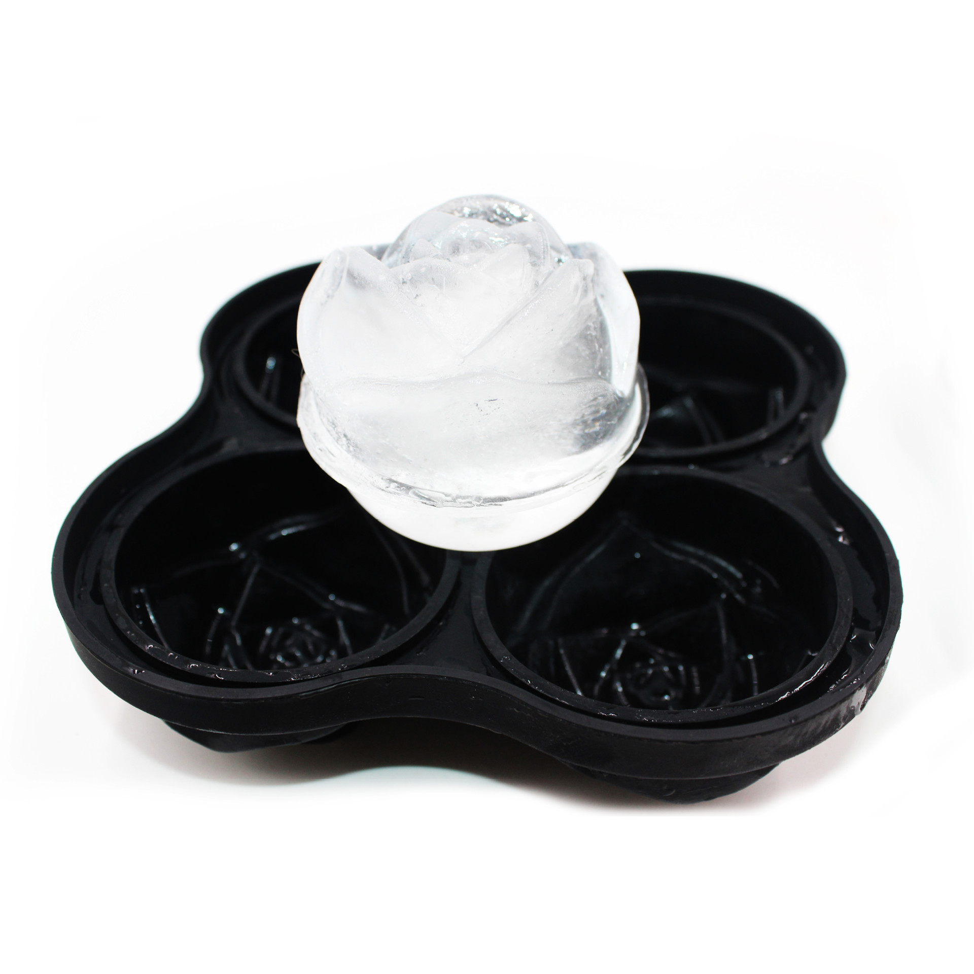 Silicone Rose Ice Cube Mold with Lid