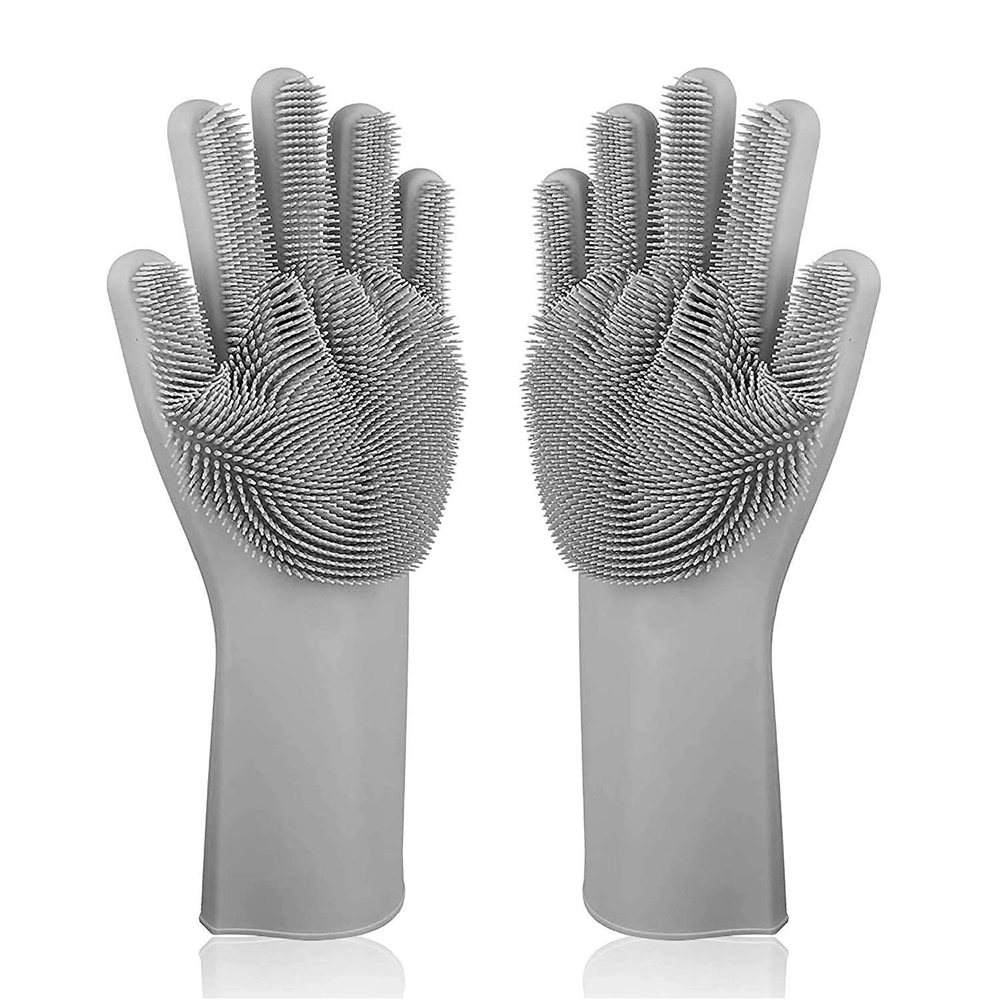 Silicone Scrub Gloves for Dishes (2 pcs)