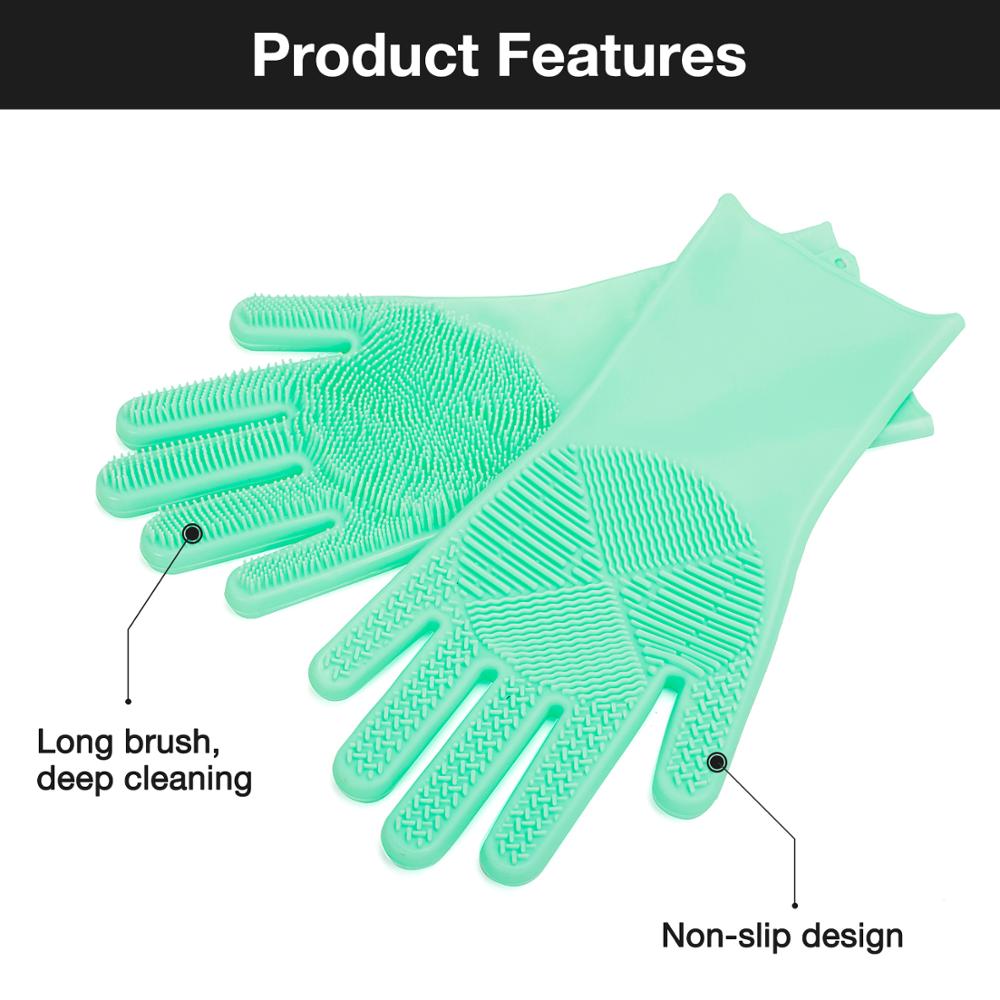 Silicone Scrubbing Gloves Reusable Scrubber Silicone Scrubbing Gloves Reusable Scrubber
