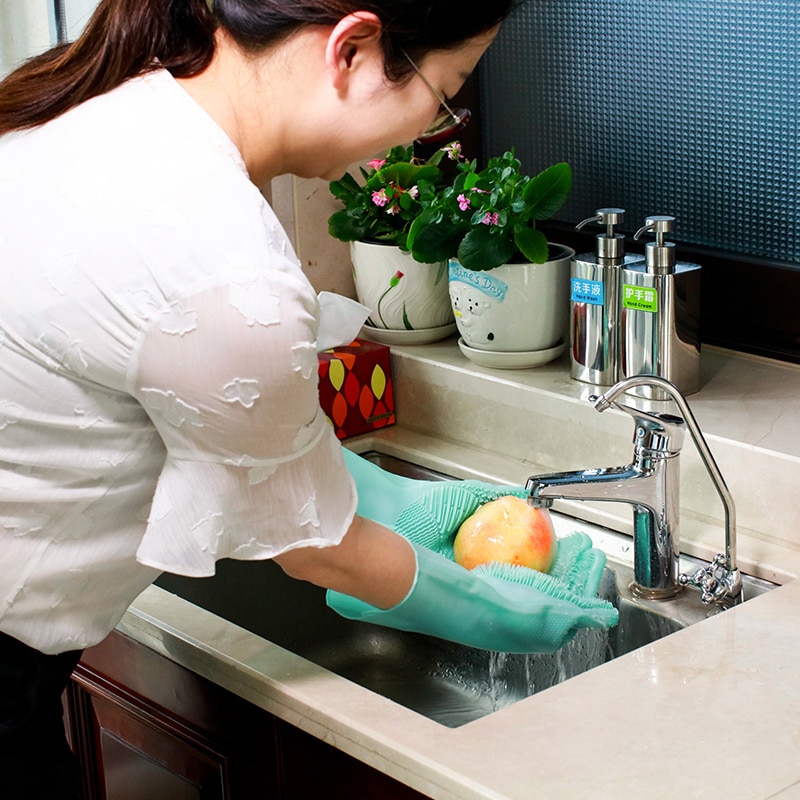 Silicone Scrubbing Gloves Reusable Scrubber Silicone Scrubbing Gloves Reusable Scrubber