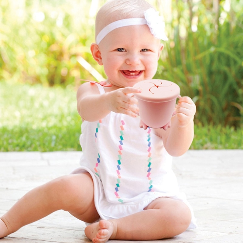 Silicone Snack Cup with Handle Silicone Snack Cup with Handle