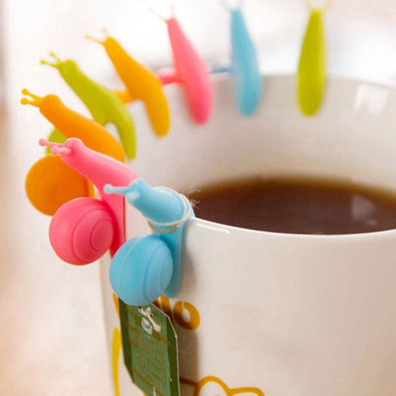Silicone Snail Tea Bag Holders (5 pcs)