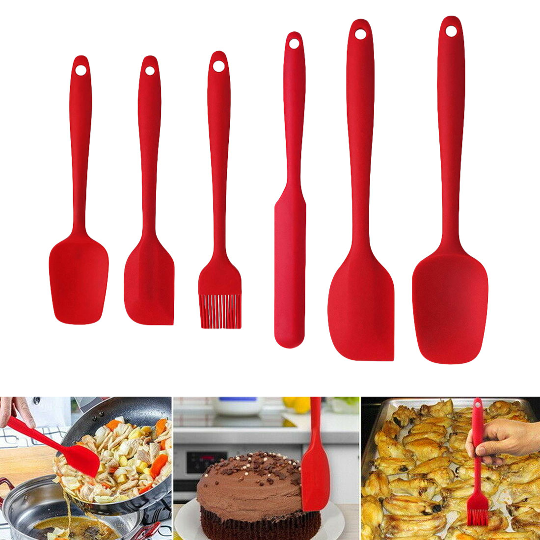 Silicone Spatula Set Non-Stick (6pcs)