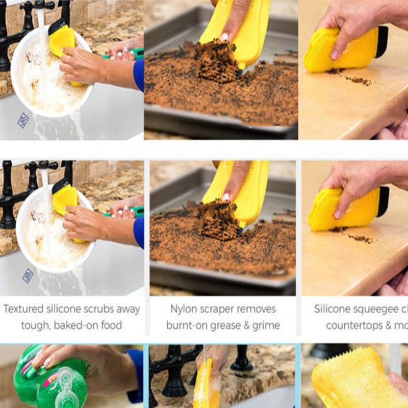 Silicone Sponge Kitchen Scrubber