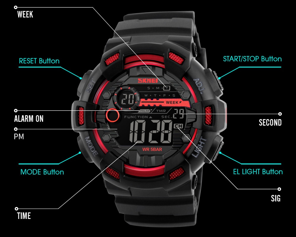 Silicone Sports Electronic Watch Silicone Sports Electronic Watch