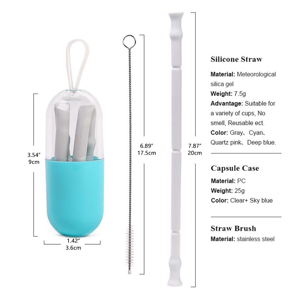 Silicone Straws Reusable Folding Straw Silicone Straws Reusable Folding Straw