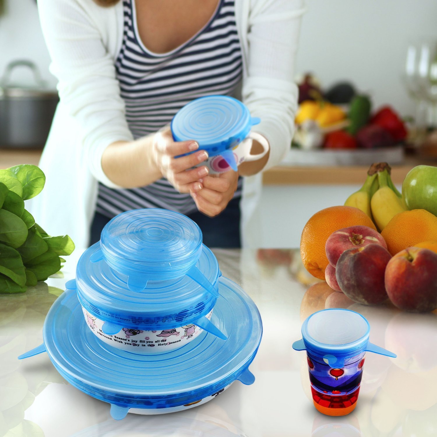 Silicone Stretch Lids Food Cover (6 Pcs)