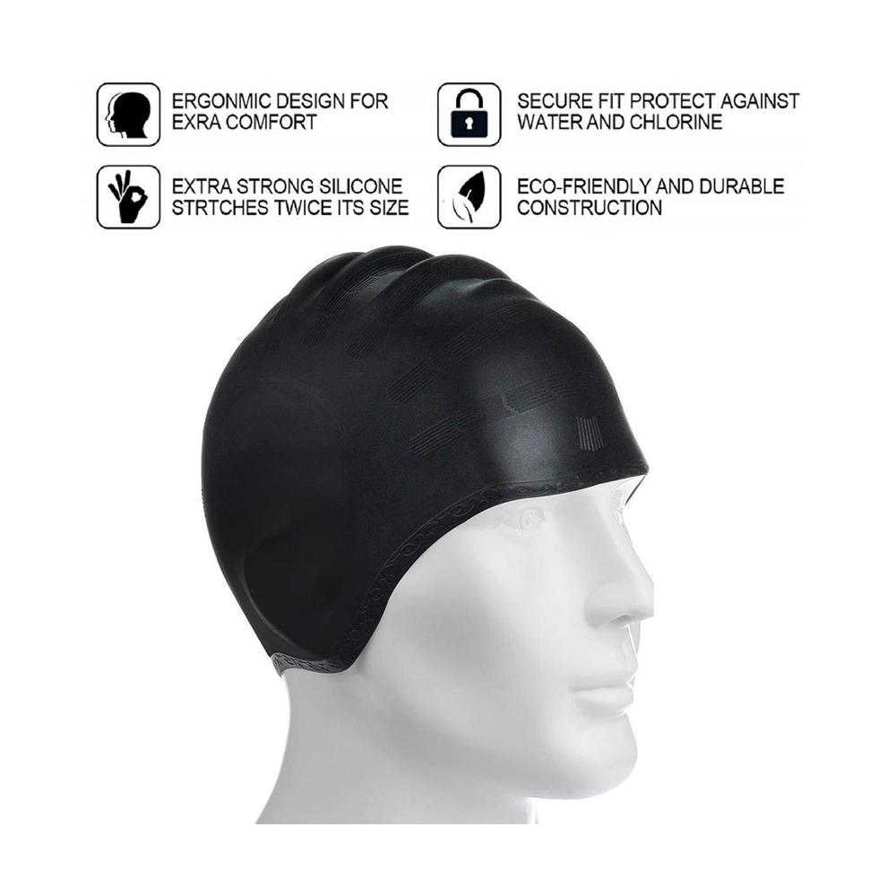 Silicone Swim Cap with Ear Protection