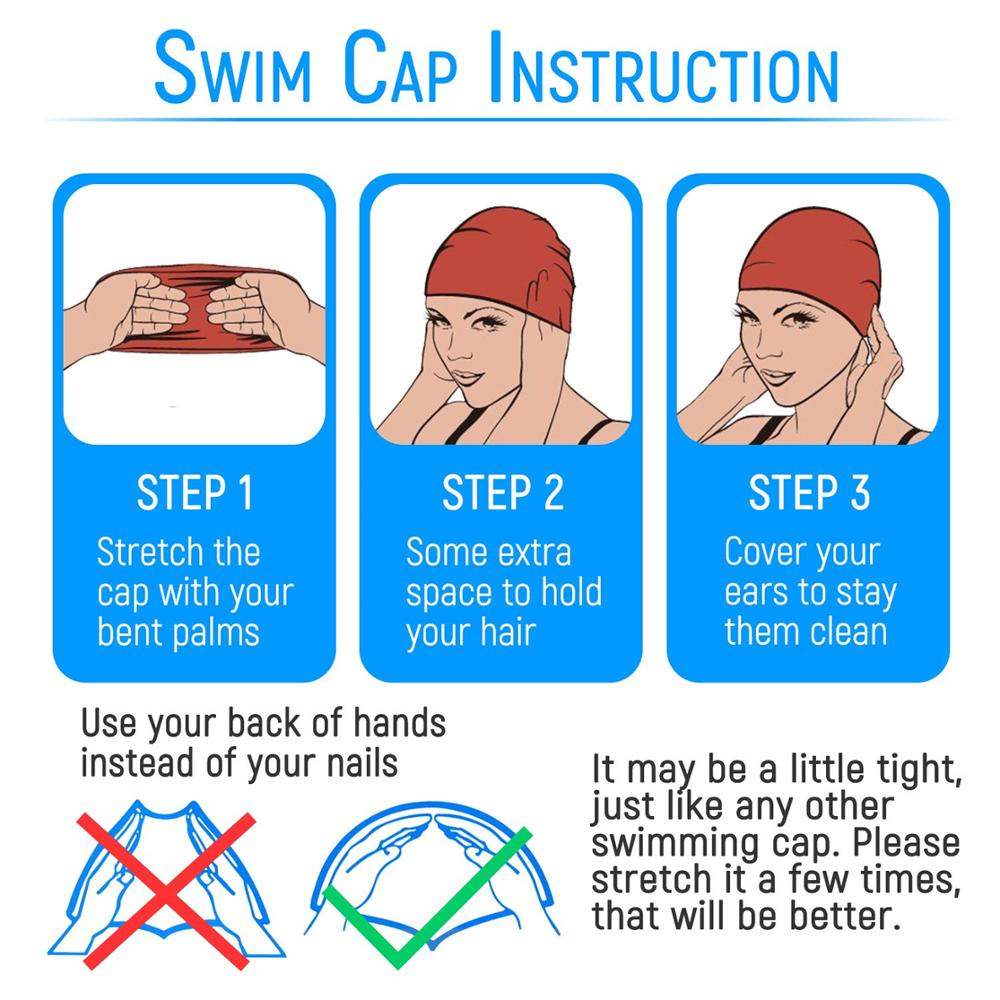 Silicone Swim Cap with Ear Protection