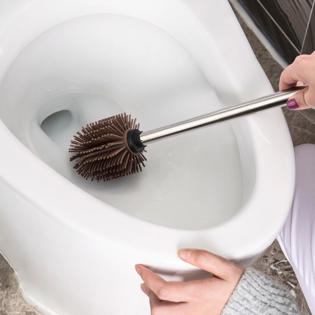 Silicone Toilet Brush with Brush Heads Silicone Toilet Brush with Brush Heads