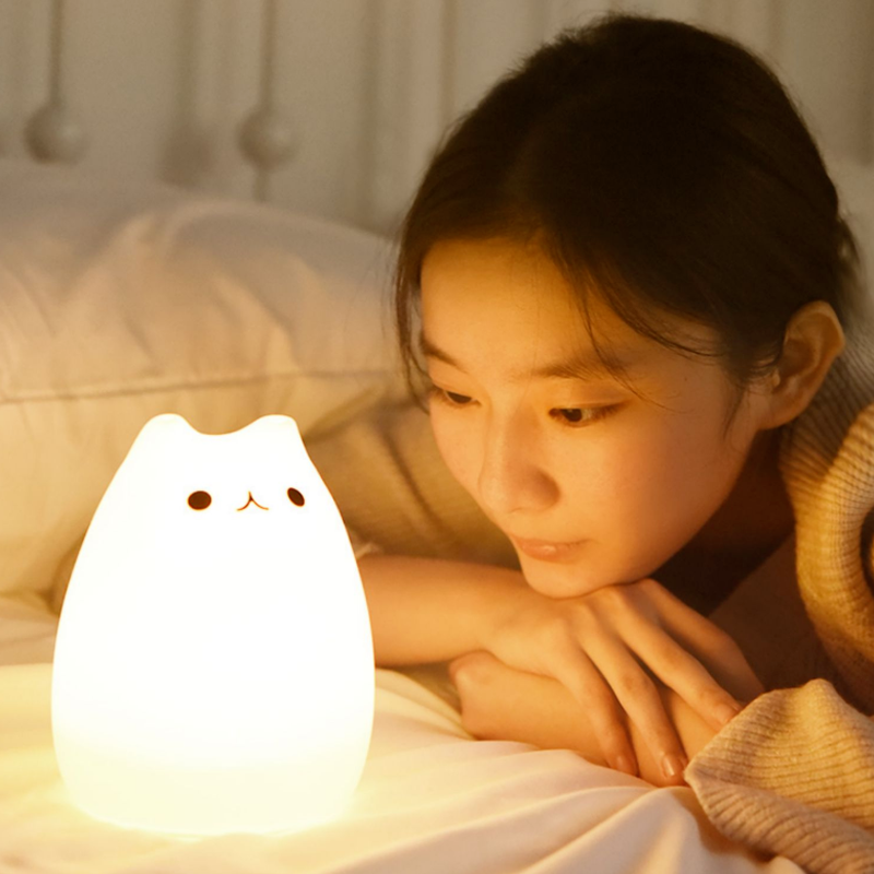 Silicone Touch Sensor Kitty Night Light