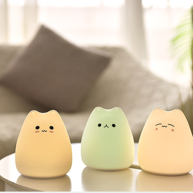 Silicone Touch Sensor Kitty Night Light