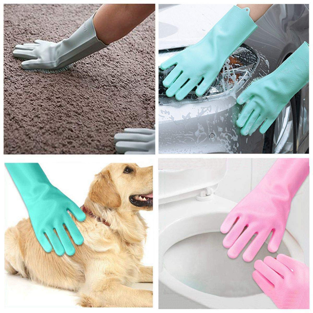 Silicone Washing Gloves with Bristles
