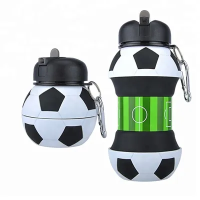 Silicone Water Bottle Football Design