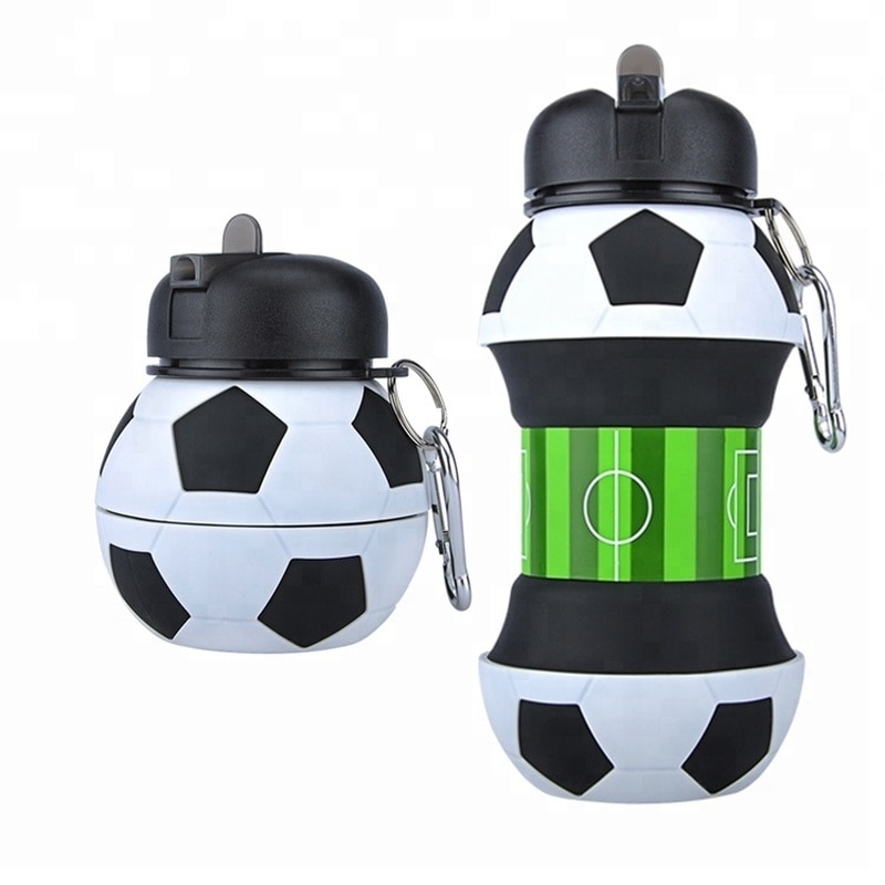 Silicone Water Bottle Football Design