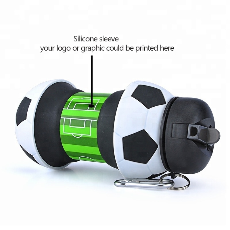 Silicone Water Bottle Football Design Silicone Water Bottle Football Design