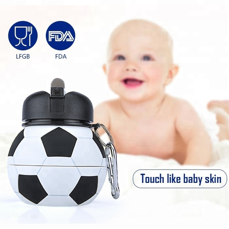Silicone Water Bottle Football Design Silicone Water Bottle Football Design