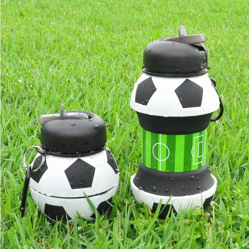 Silicone Water Bottle Football Design Silicone Water Bottle Football Design