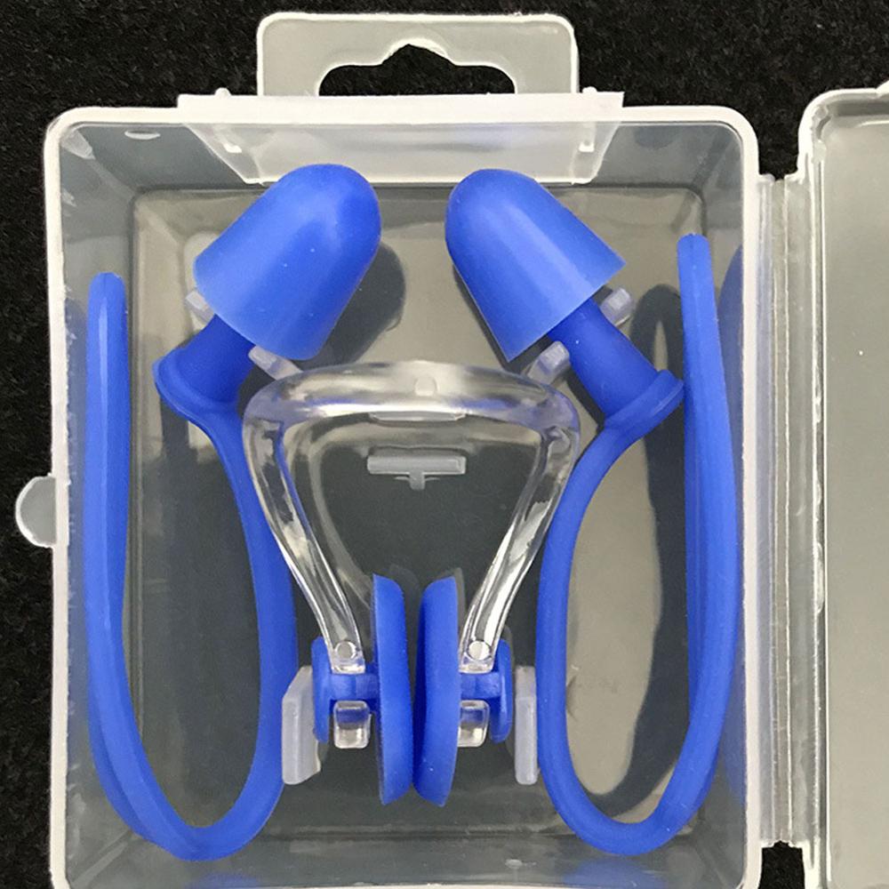 Silicone Waterproof Earplugs for Swimmers with Nose Clip