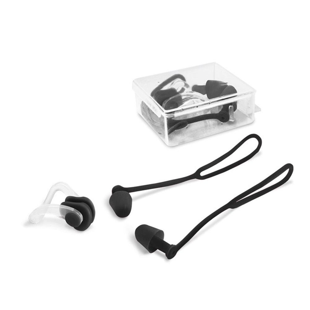 Silicone Waterproof Earplugs for Swimmers with Nose Clip