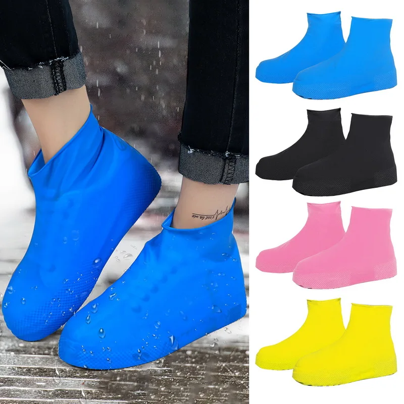 Silicone Waterproof Shoe Covers Anti-Slip Rain Boots Unisex Sneakers Protector For Outdoor Rainy Day Reusable Rain Shoe Silicone Waterproof Shoe Covers Anti-Slip Rain Boots Unisex Sneakers Protector For Outdoor Rainy Day Reusable Rain Shoe