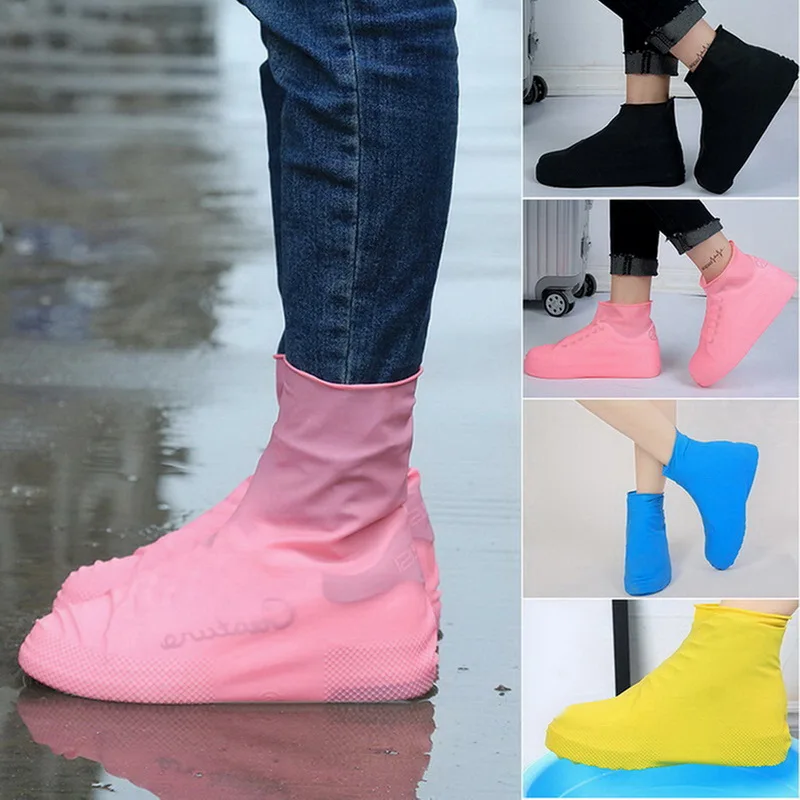 Silicone Waterproof Shoe Covers Anti-Slip Rain Boots Unisex Sneakers Protector For Outdoor Rainy Day Reusable Rain Shoe Silicone Waterproof Shoe Covers Anti-Slip Rain Boots Unisex Sneakers Protector For Outdoor Rainy Day Reusable Rain Shoe